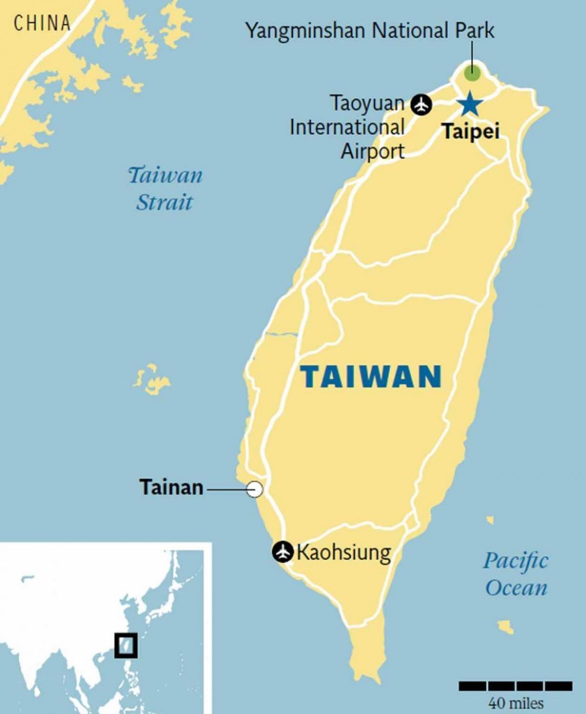 mapa da cidade de tainan Taiwan