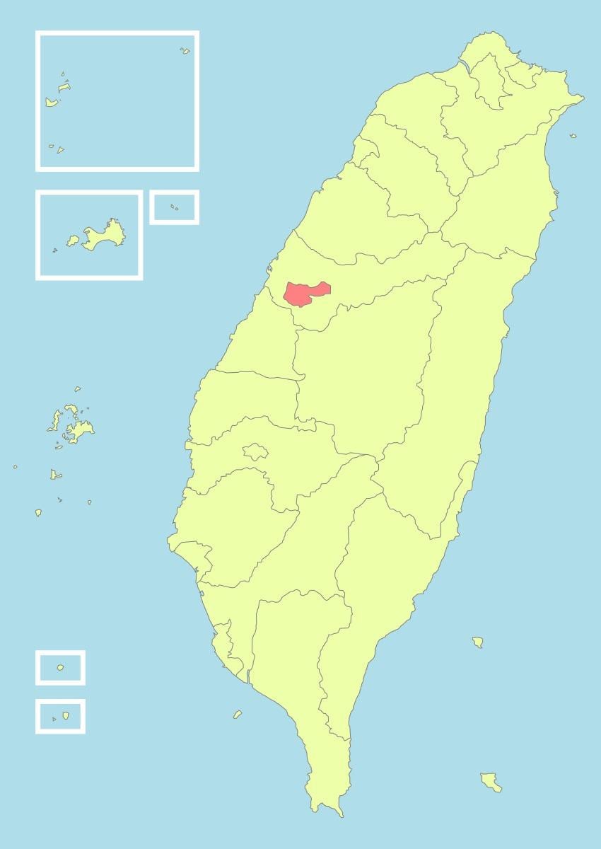 Mapa de taichung, Taiwan