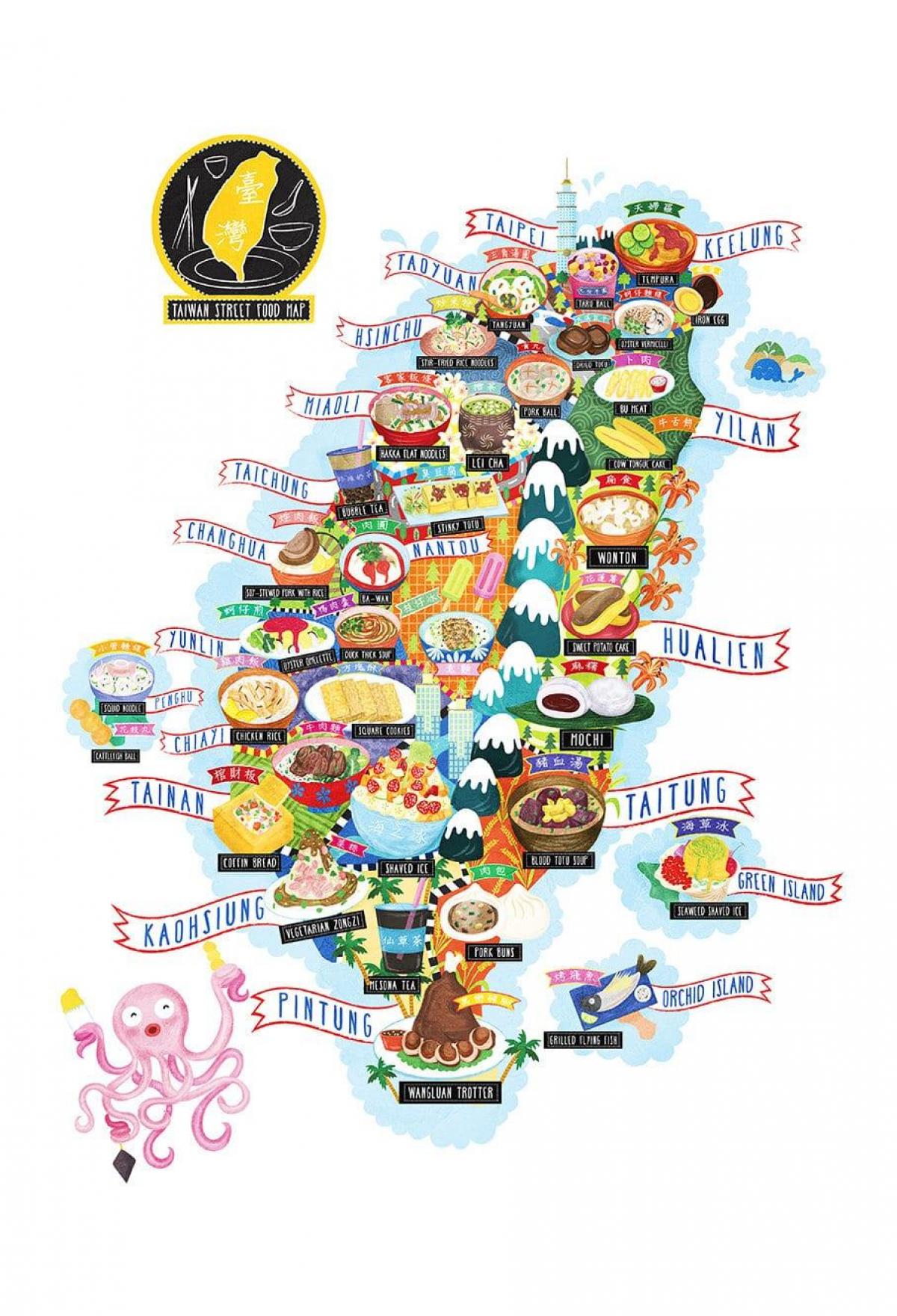 Mapa de alimento Taiwan