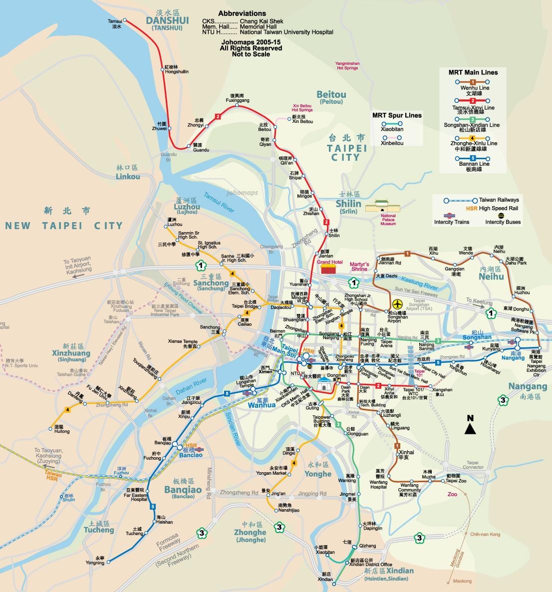 mapa do metrô de Taiwan