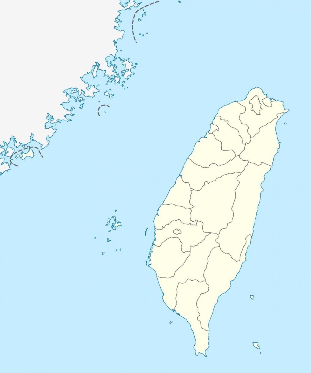 Mapa de Taiwan vetor