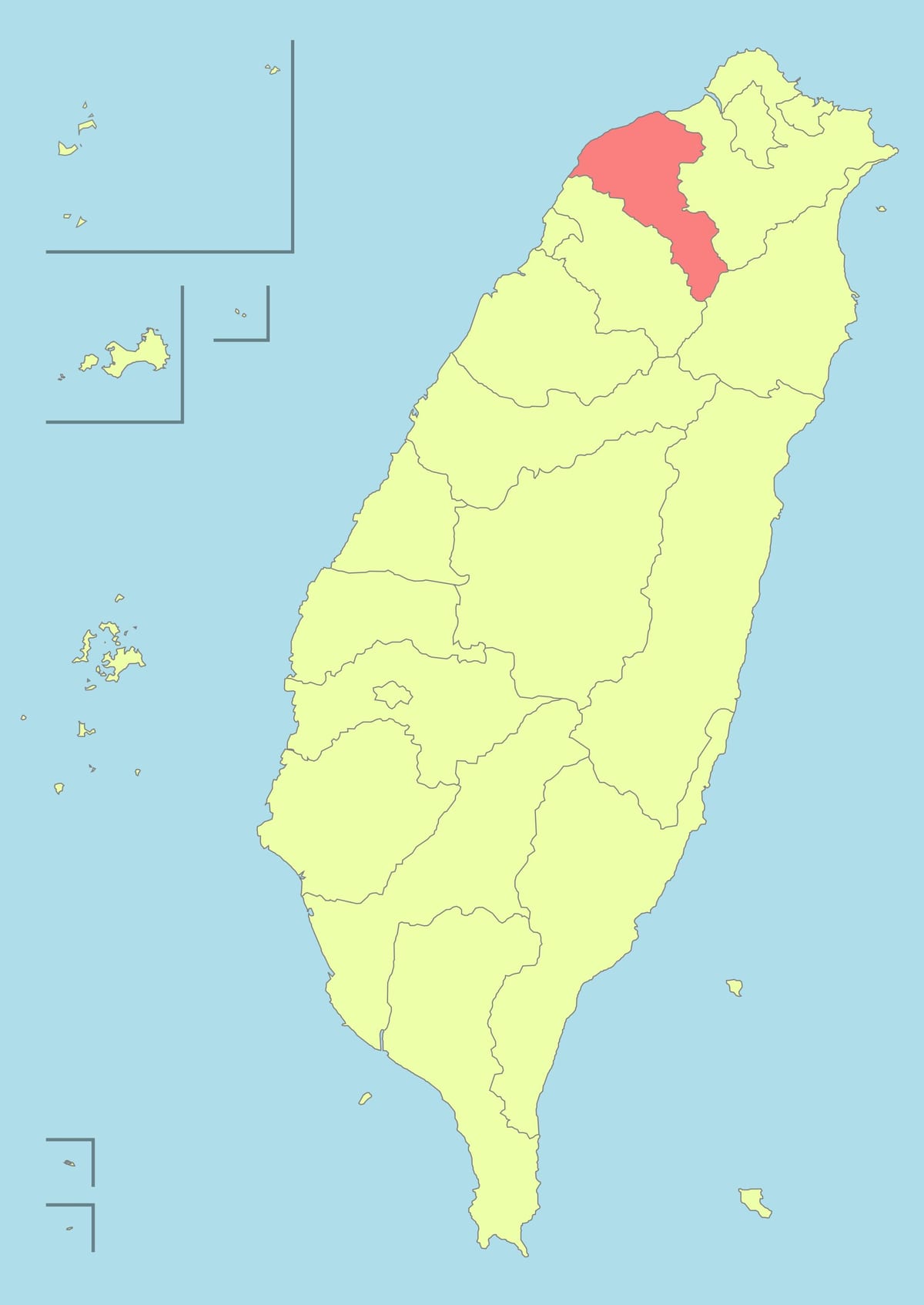 Taiwan mapa de taoyuan