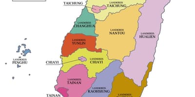 Mapa da província de Taiwan