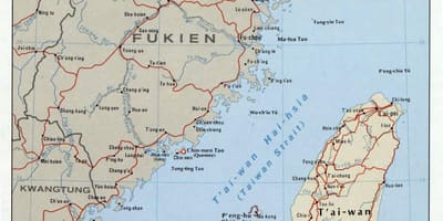Mapa do estreito de Taiwan