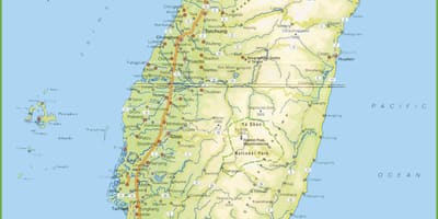Mapa de Taiwan acampamento