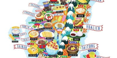 Mapa de alimento Taiwan