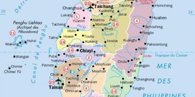 Mapa de Taiwan cidades