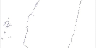 Mapa de Taiwan em branco