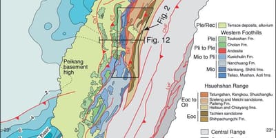 Mapa de Taiwan geológico