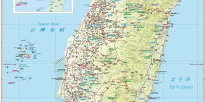 Mapa de Taiwan atrações turísticas