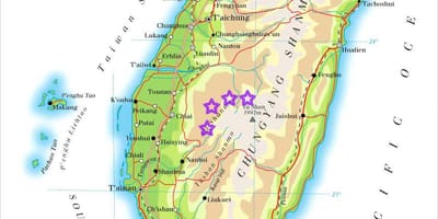 Mapa de Taiwan montanhas