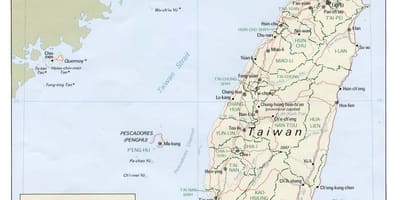 Taiwan transporte mapa