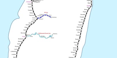 Formosa do trem de alta velocidade mapa